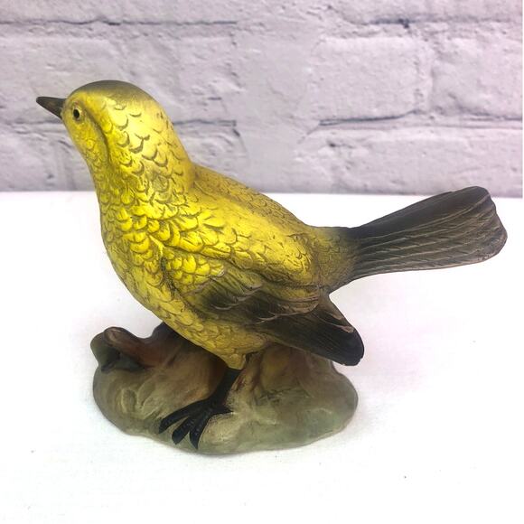 Lefton Porcelain Vintage Hand Painted Gold Finch Collectible Figurine E-4182 - Picture 5 of 14
